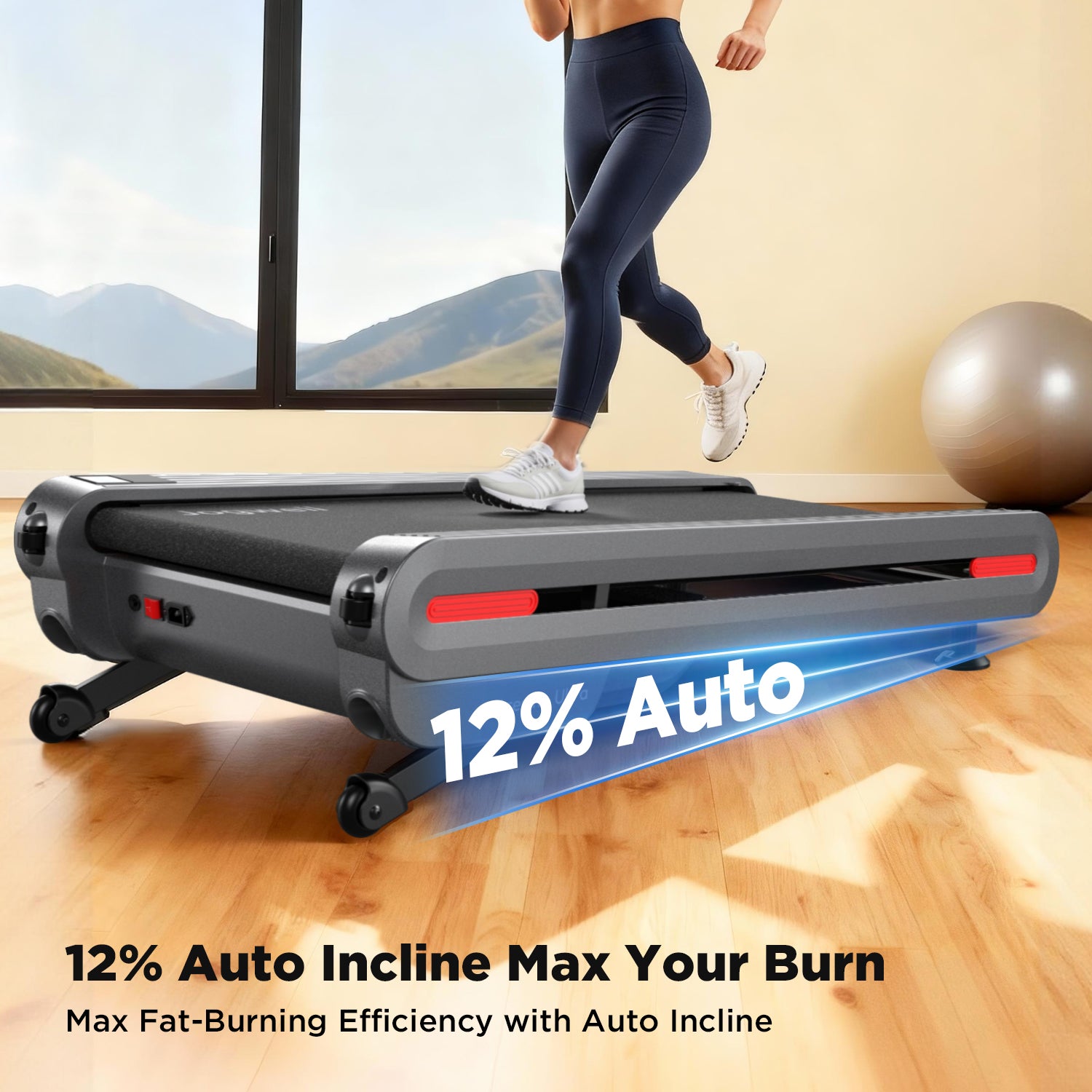 Jogwell Ares 11 Ultra Fulldeck walking pad with 12% Auto incline