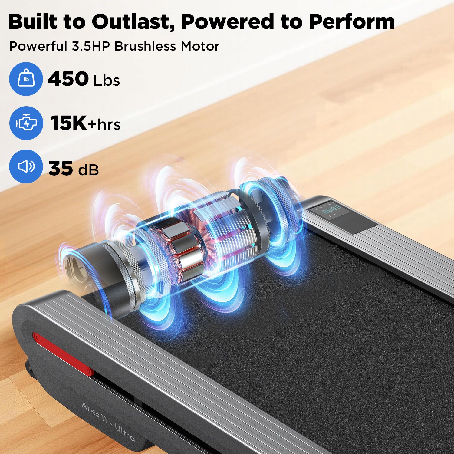 Jogwell Ares 11 Ultra Fulldeck walking pad with 12% Auto incline