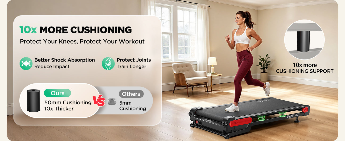 Jogwell Ares 11 Vibe Full Deck Walking Pad with 15%Auto incline and BT speaker